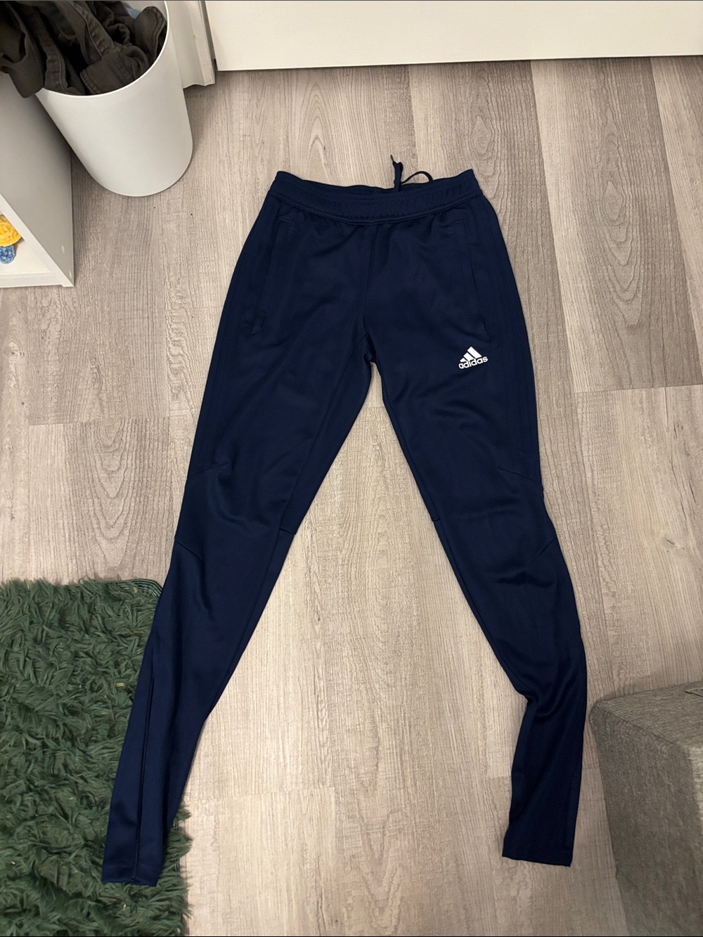 adidas Navy Boys' Athletic Joggers with Logo